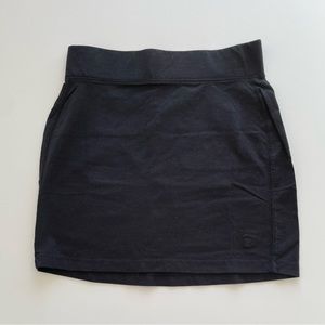 Black mini skirt
